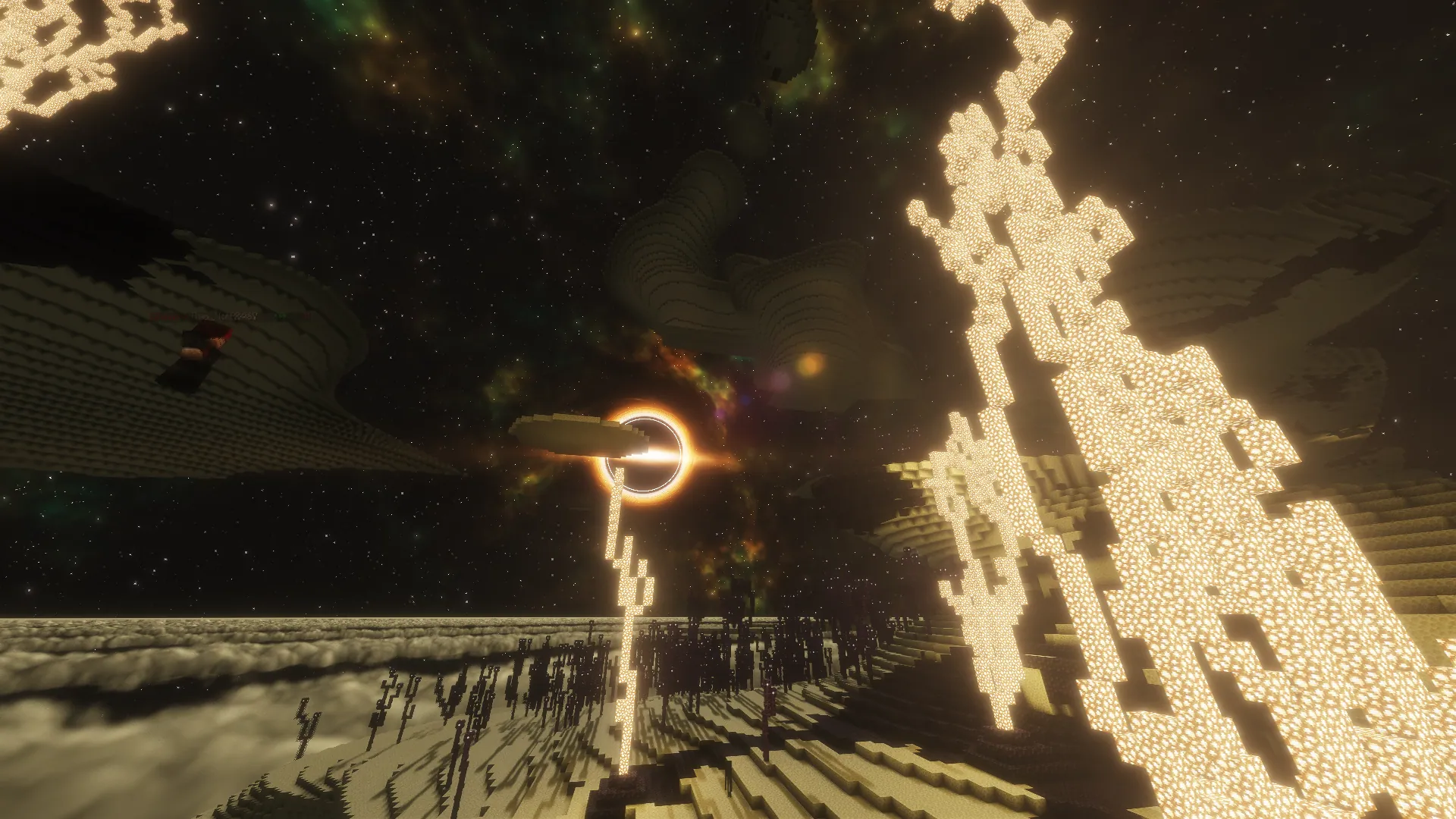 Glowing End ruins around a singularity — Craft Attack Aerlon