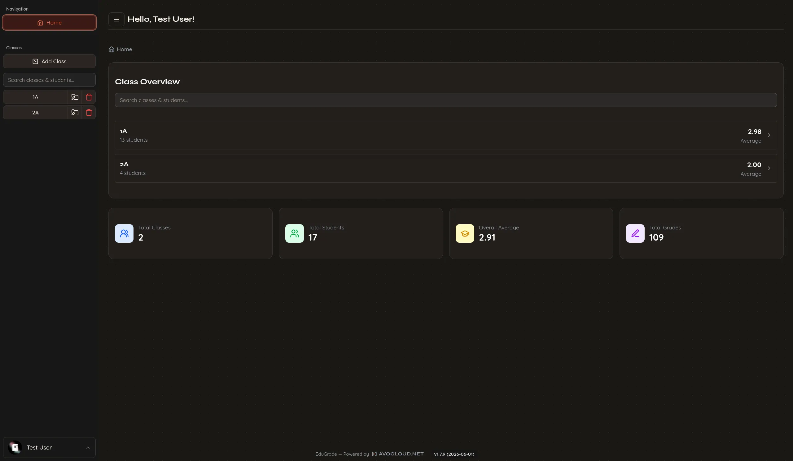 EduGrade Dashboard — digitale Notenverwaltung für Lehrkräfte